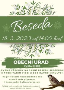 Jarní beseda 18.3.2023